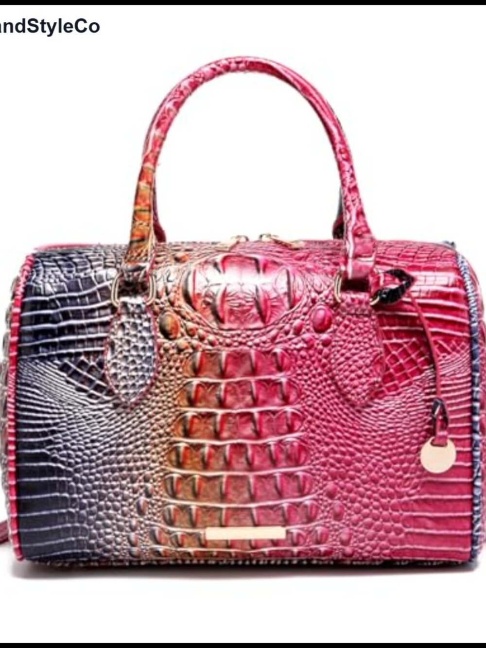 Women's Faux Leather Crocodile Tote Satchel Shoulder Handbag